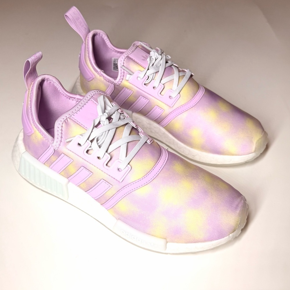 Adidas Youth NMD R1 Bliss Lilac Pink & Yellow Athletic Sneaker Size- 6.5